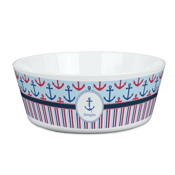 Custom Anchors & Stripes Kid's Bowl (Personalized)
