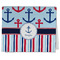 Anchors & Stripes Kitchen Towel - Poly Cotton - Folded Half