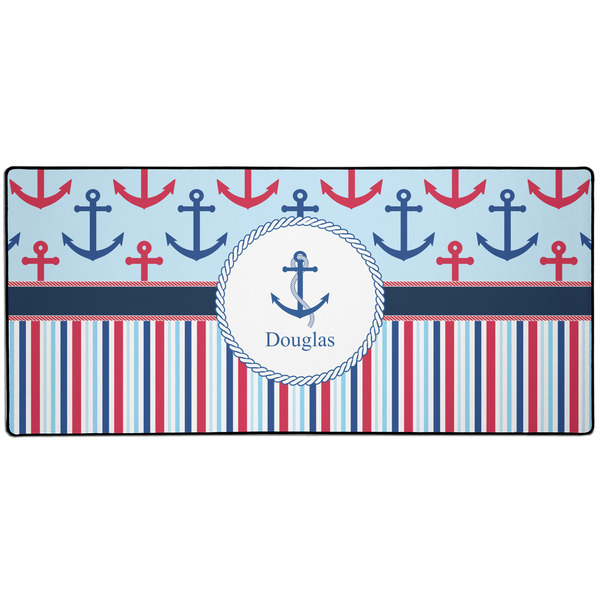 Custom Anchors & Stripes 3XL Gaming Mouse Pad - 35" x 16" (Personalized)