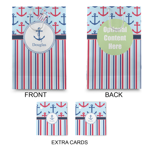 Anchors & Stripes Large Gift Bag - Approval