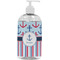 Anchors & Stripes Plastic Soap / Lotion Dispenser (16 oz - Large - White) (Personalized)