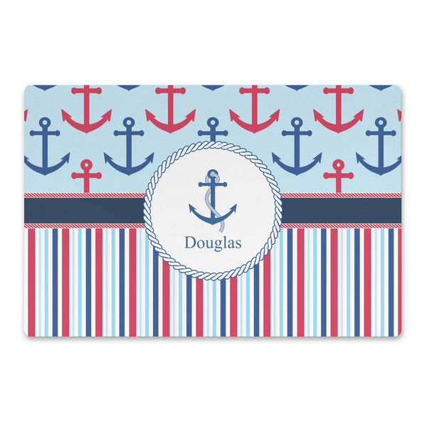 Custom Anchors & Stripes Large Rectangle Car Magnet (Personalized)
