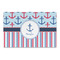 Anchors & Stripes Large Rectangle Car Magnet (Personalized)