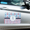 Anchors & Stripes Large Rectangle Car Magnets- In Context