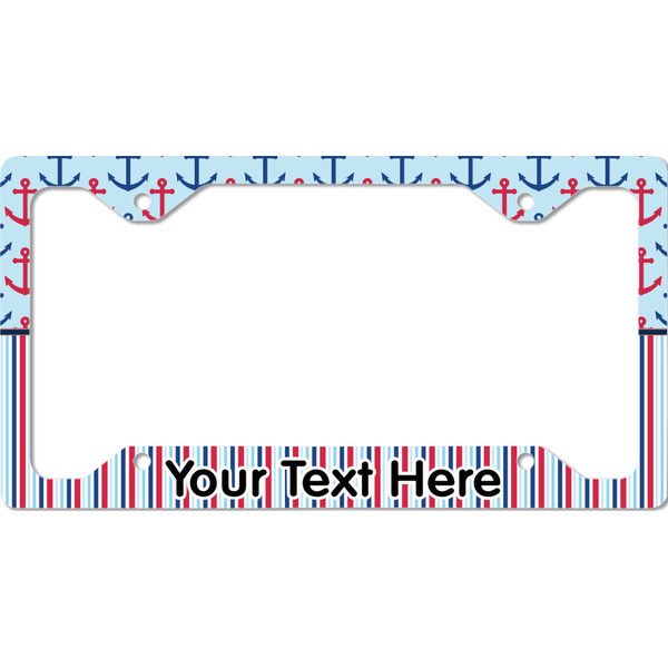 Anchors & Stripes License Plate Frame - Style C