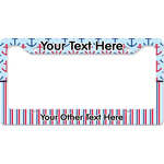 Anchors & Stripes License Plate Frame - Style B (Personalized)