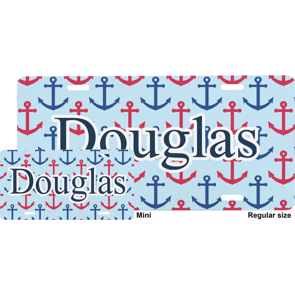 Anchors & Stripes License Plate (Sizes)