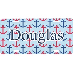 Anchors & Stripes Front License Plate (Personalized)
