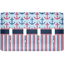 Anchors & Stripes Light Switch Cover (4 Toggle Plate)
