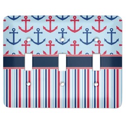 Anchors & Stripes Light Switch Cover (3 Toggle Plate)