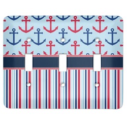 Anchors & Stripes Light Switch Cover (3 Toggle Plate)