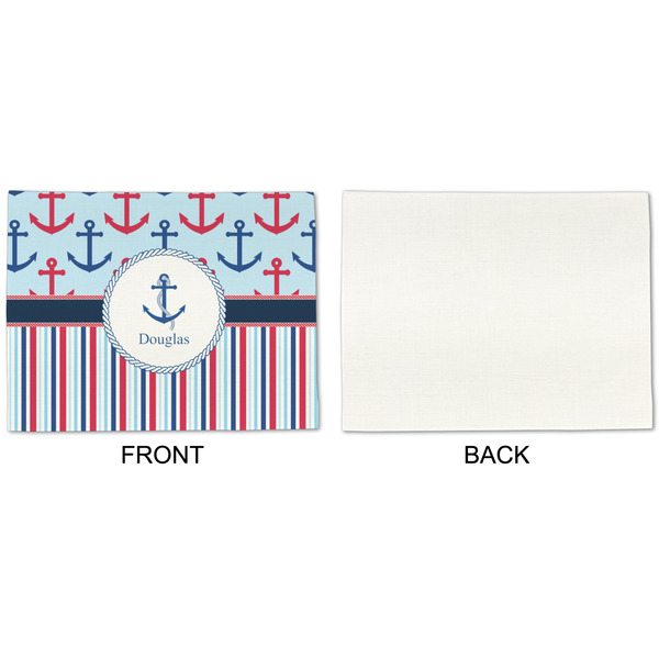 Anchors & Stripes Linen Placemat - APPROVAL Single (single sided)