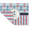 Anchors & Stripes Linen Placemat - Folded Corner (double side)
