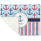 Anchors & Stripes Linen Placemat - Folded Corner (single side)