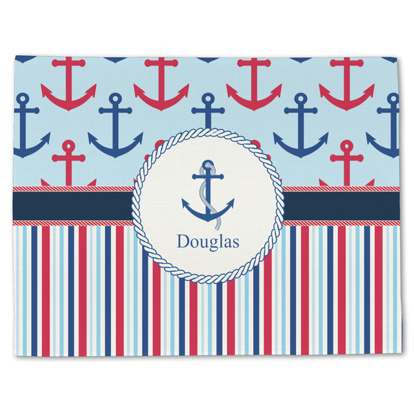 Anchors & Stripes Linen Placemat - Front
