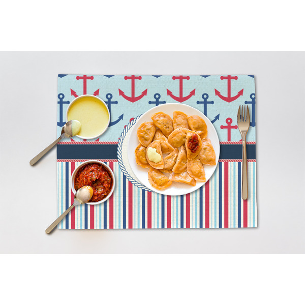 Anchors & Stripes Linen Placemat - Lifestyle (single)