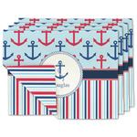 Anchors & Stripes Linen Placemat w/ Name or Text