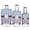 Anchors & Stripes Luggage Bags all sizes - With Handle