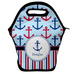 Anchors & Stripes Lunch Bag w/ Name or Text