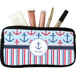 Anchors & Stripes Makeup / Cosmetic Bag - Small (Personalized)