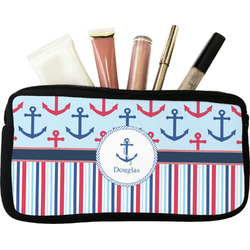Anchors & Stripes Makeup / Cosmetic Bag (Personalized)