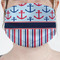 Anchors & Stripes Mask - Pleated (new) Front View on Girl