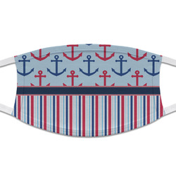 Anchors & Stripes Cloth Face Mask (T-Shirt Fabric) (Personalized)