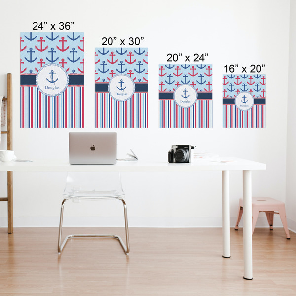 Anchors & Stripes Matte Poster - Sizes