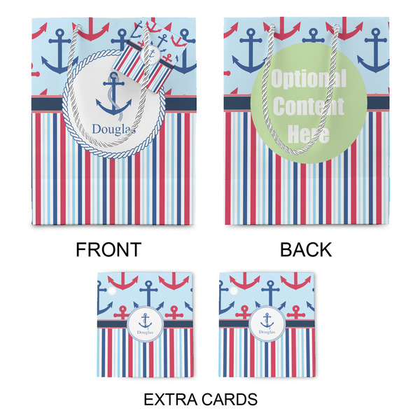Anchors & Stripes Medium Gift Bag - Approval