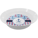 Anchors & Stripes Melamine Bowl - 12 oz (Personalized)