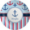Anchors & Stripes Melamine Plate (Personalized)