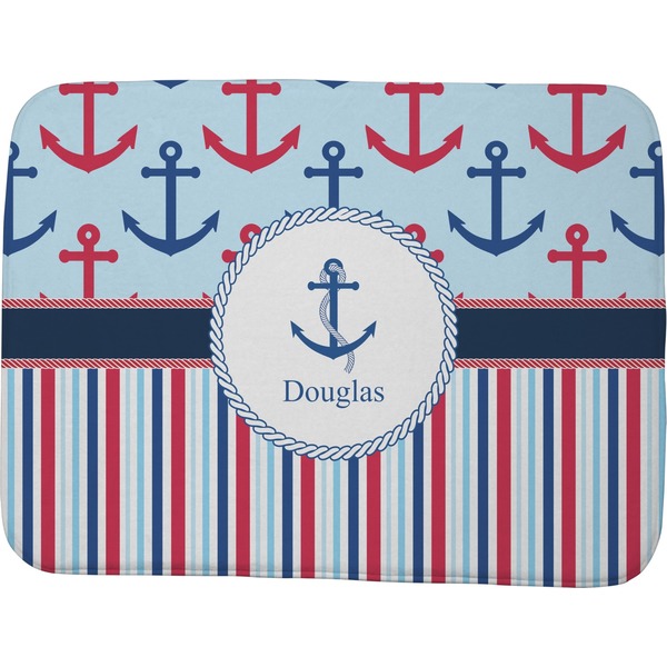 Anchors & Stripes Memory Foam Bath Mat 48 X 36
