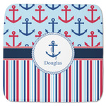 Anchors & Stripes Memory Foam Bath Mat - 48"x48" (Personalized)