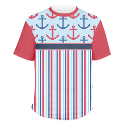 Anchors & Stripes Men's Crew T-Shirt - X Large (Personalized)