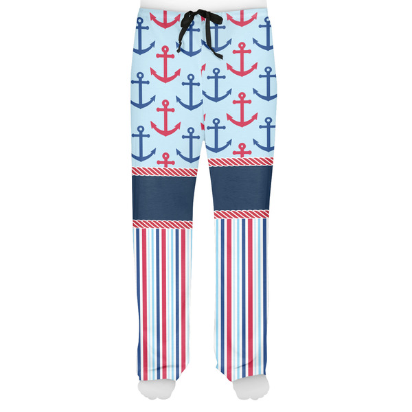Anchors & Stripes Men's Pjs Front - on model