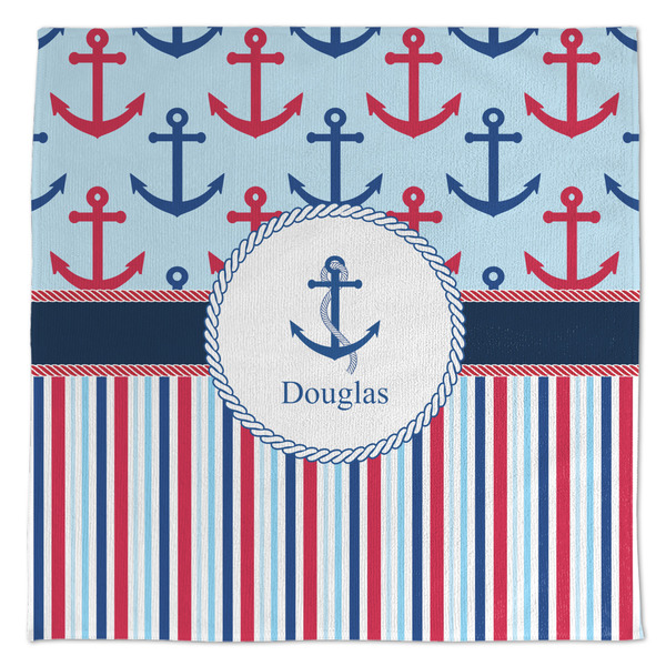 Custom Anchors & Stripes Microfiber Dish Towel (Personalized)