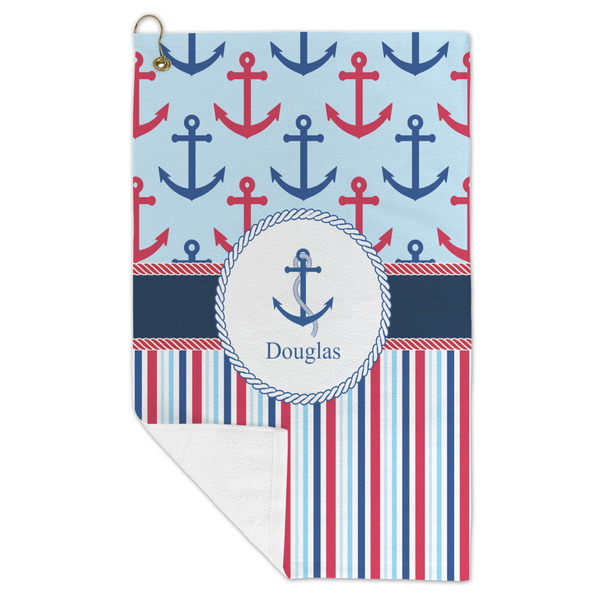 Anchors & Stripes Microfiber Golf Towels - FOLD