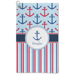 Anchors & Stripes Microfiber Golf Towel - Large (Personalized)