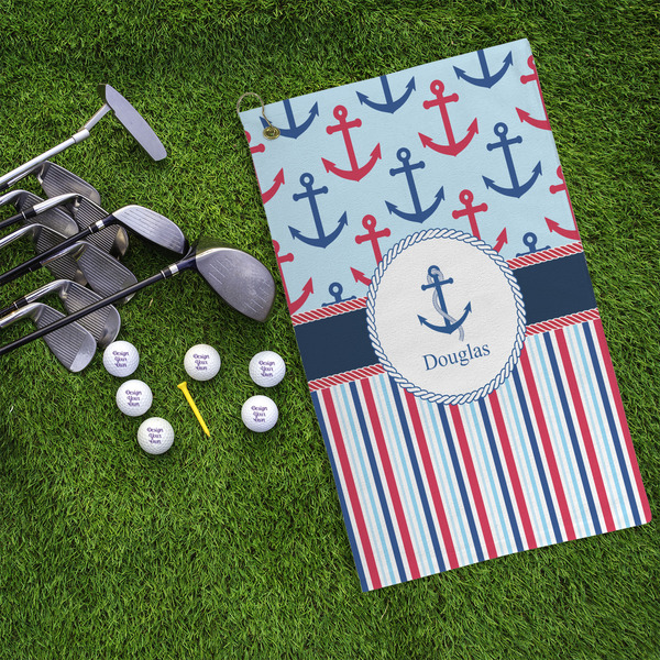 Anchors & Stripes Microfiber Golf Towels - LIFESTYLE