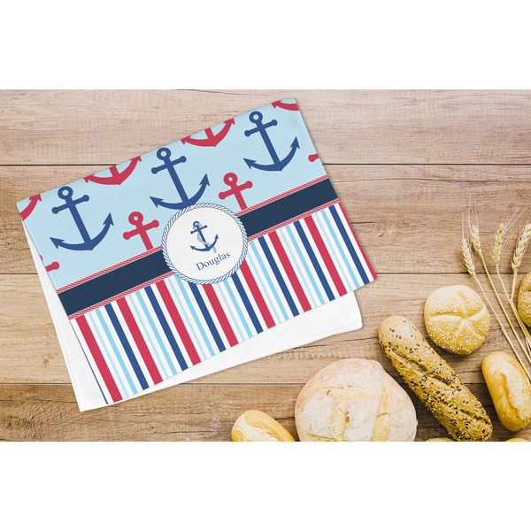 Anchors & Stripes Microfiber Kitchen Towel - LIFESTYLE