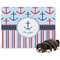 Anchors & Stripes Dog Blanket - Large (Personalized)