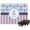 Anchors & Stripes Dog Blanket (Personalized)