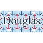 Anchors & Stripes Mini / Bicycle License Plate (4 Holes) (Personalized)