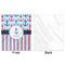 Anchors & Stripes Minky Blanket - 50"x60" - Single Sided - Front & Back