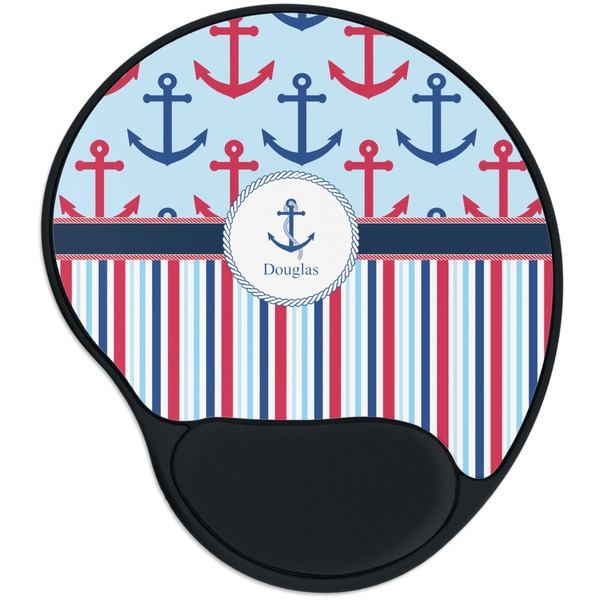 Custom Anchors & Stripes Mouse Pad with Wrist Support