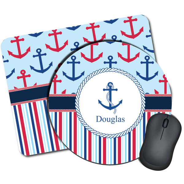 Custom Anchors & Stripes Mouse Pad (Personalized)