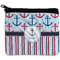 Anchors & Stripes Neoprene Coin Purse - Front