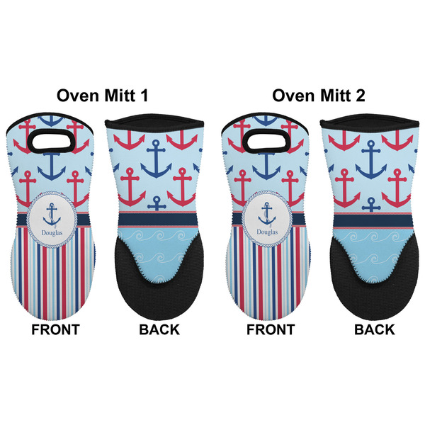 Anchors & Stripes Neoprene Oven Mitt - Set of 2 - Approval