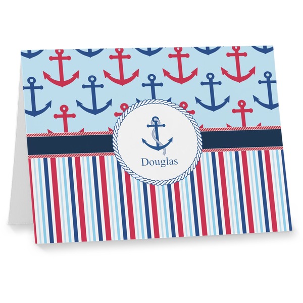 Custom Anchors & Stripes Note cards (Personalized)