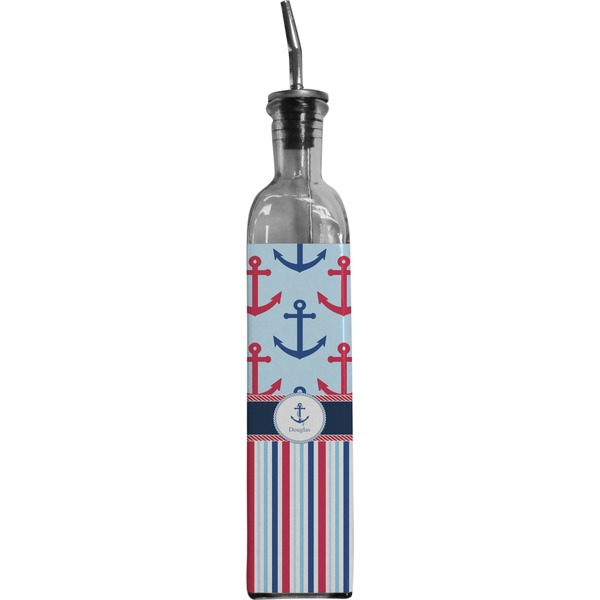 Custom Anchors & Stripes Oil Dispenser Bottle (Personalized)